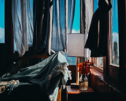 Natural light pouring into a cozy room