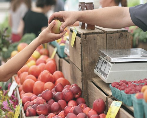 Fresh Mexican fruits and food from a local market